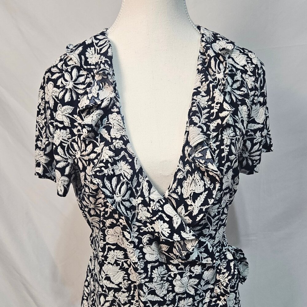 NWT LOFT - Small - Floral Wrap Dress photo 2