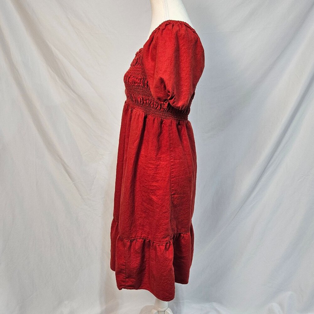 Isabel Maternity by Ingrid & Isabel - Size M - Red Maternity Smocked Dress photo 3