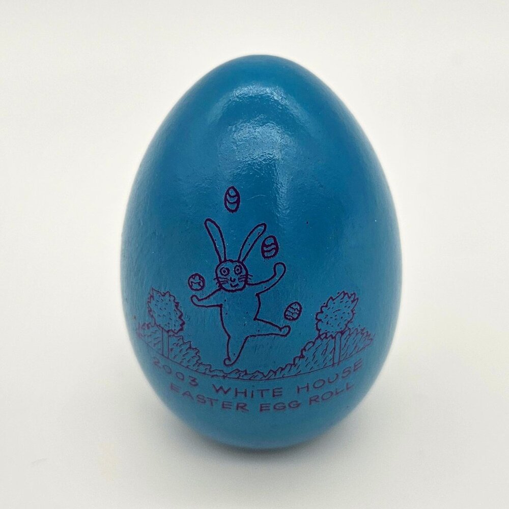 2003 WHITE HOUSE EASTER EGG - BLUE - COLLECTIBLE ITEM