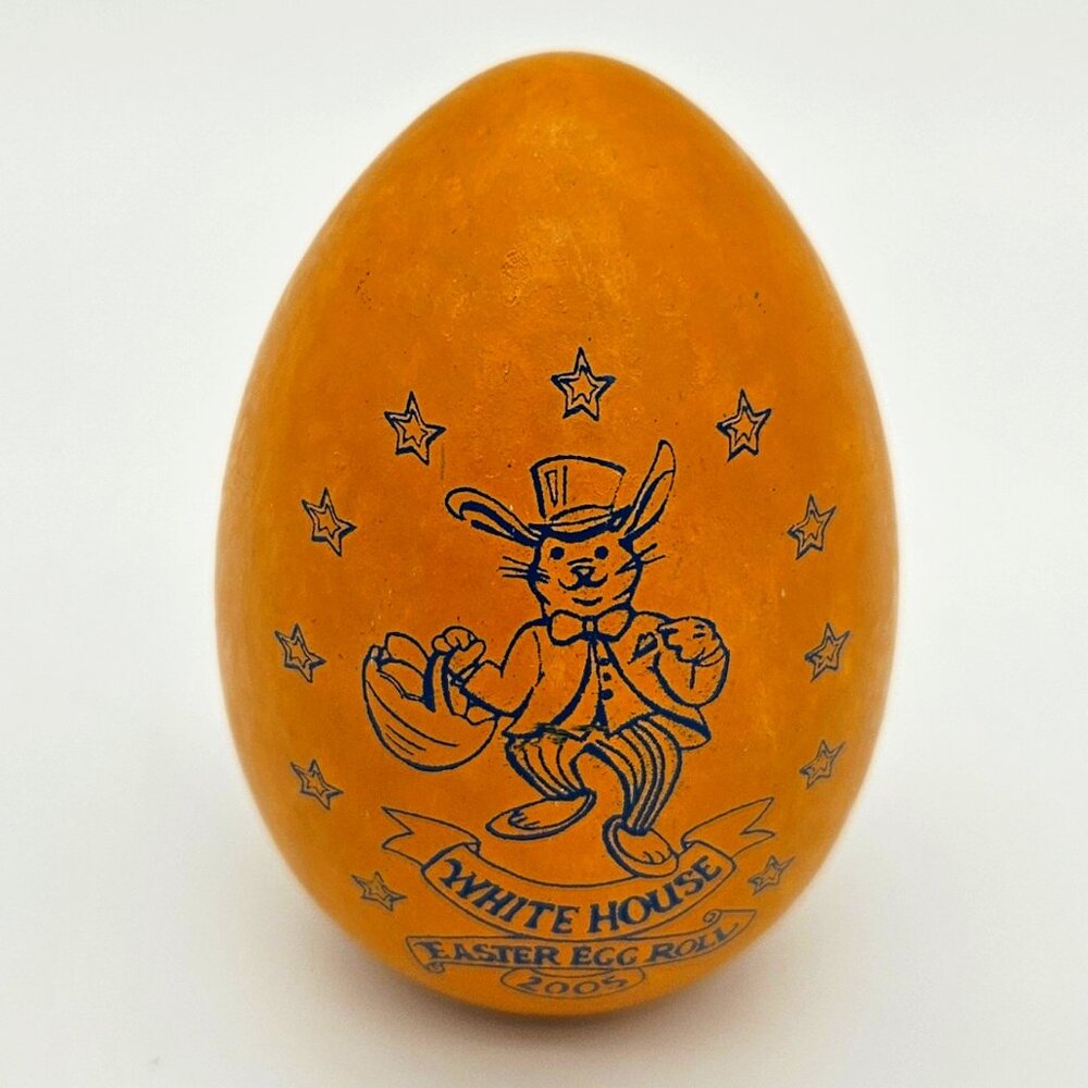 2005 WHITE HOUSE EASTER EGG - ORANGE - COLLECTIBLE ITEM