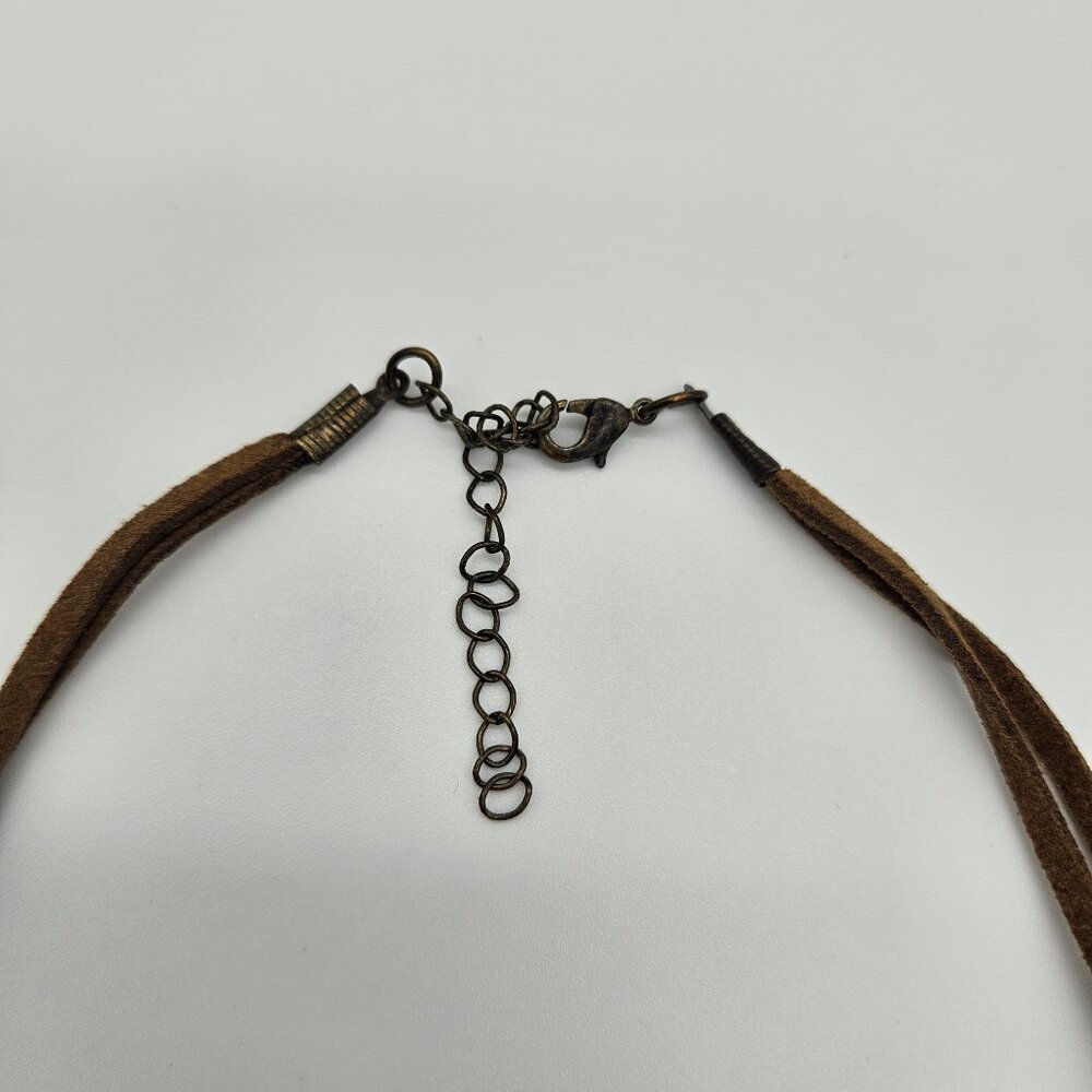 World Market Purple/Grey Stone Necklace photo 3