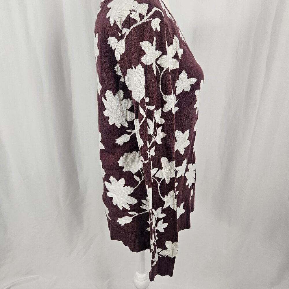 Loft - Size: S - 100% Cotton Floral Print Long Sleeve photo 4
