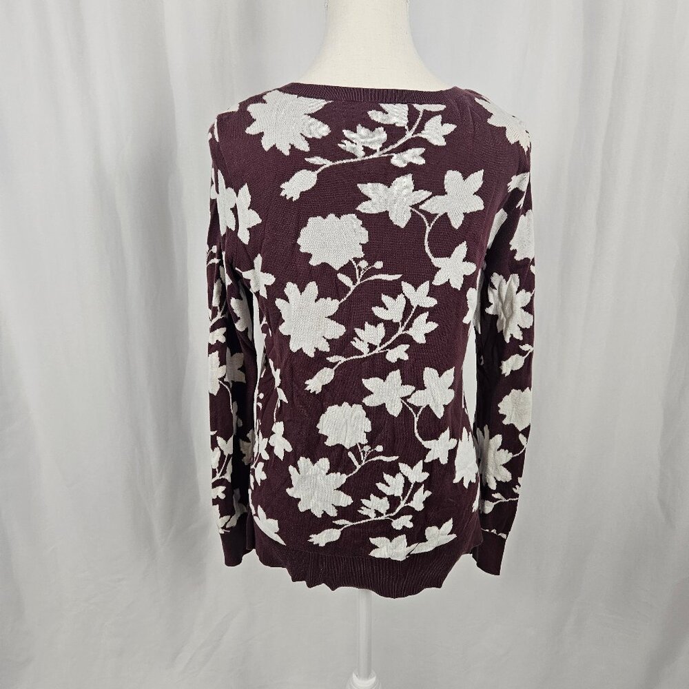 Loft - Size: S - 100% Cotton Floral Print Long Sleeve photo 6