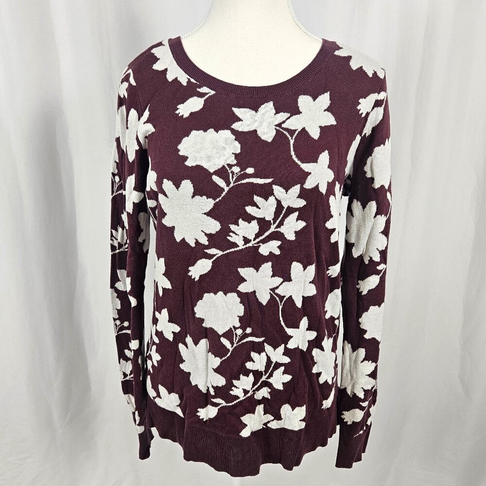 Loft - Size: S - 100% Cotton Floral Print Long Sleeve