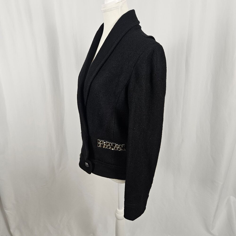 Ann Taylor LOFT Embellished Wool Blend Jacket - Size 10 photo 4