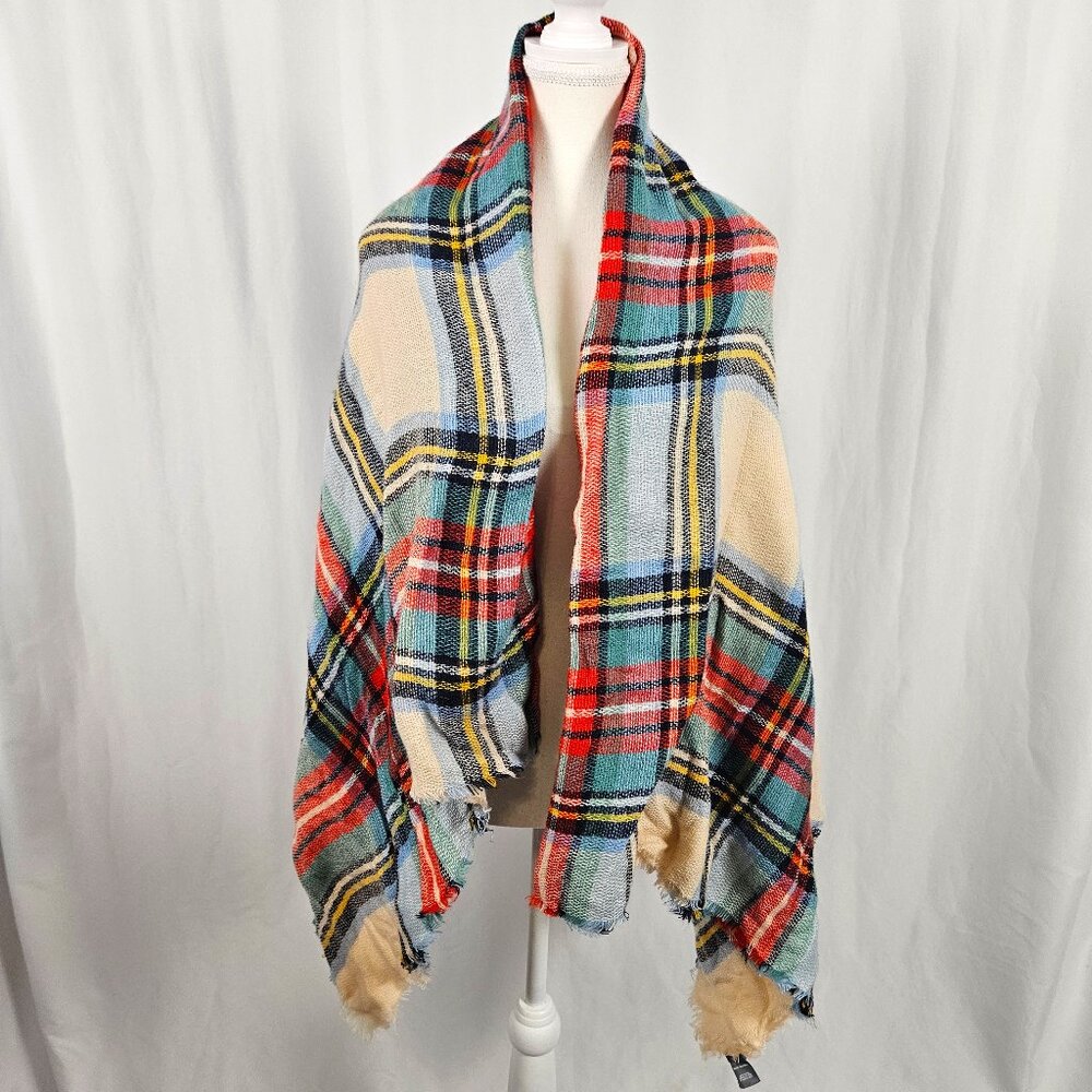 Aerie Plaid Large Cozy Blanket Scarf photo 2