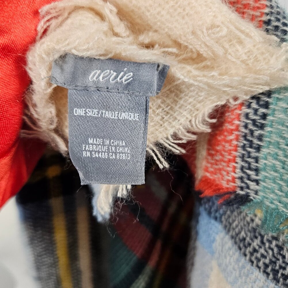 Aerie Plaid Large Cozy Blanket Scarf photo 3