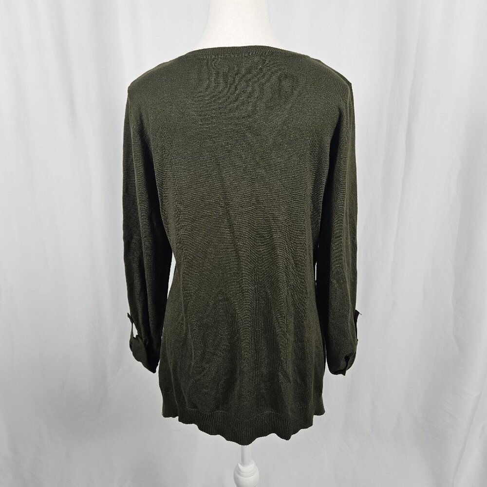 Carolyn Taylor - Size: M - Olive Knit Sweater photo 4