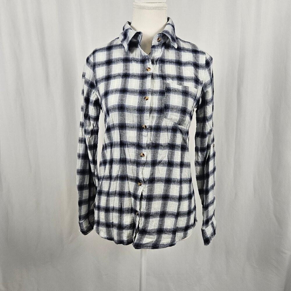 Passport - Size: S - Plaid Flannel Button Down Shirt photo 2