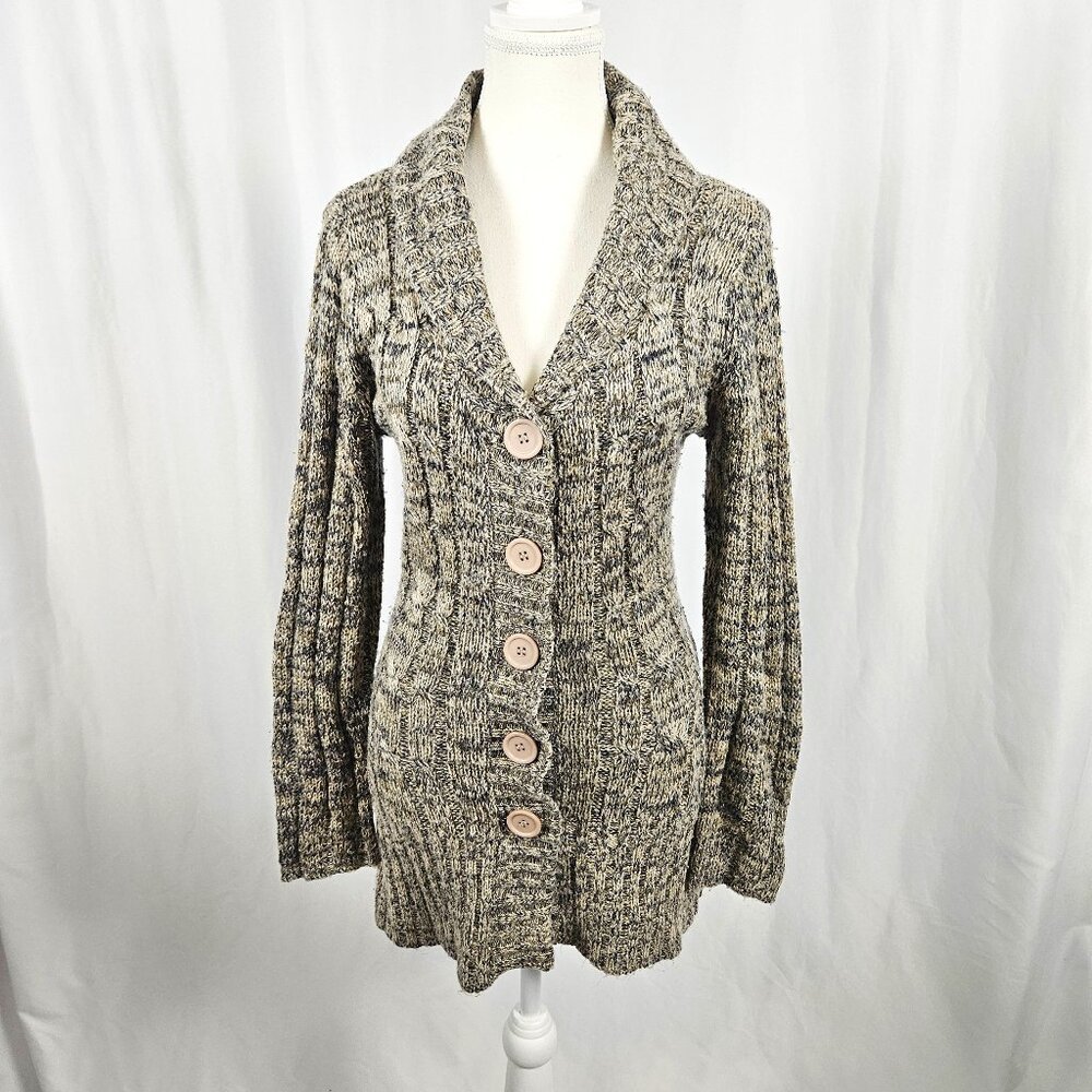 LOULOU - Size: S - Cozy Marled Knit Cardigan photo 2