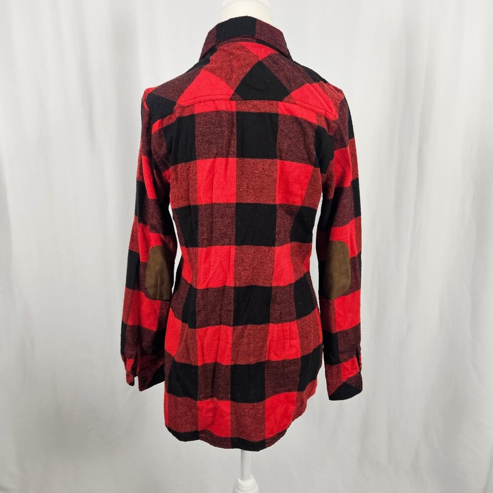 Ci Sono - Size: M - Red Plaid Shirt with Elbow Patches photo 3
