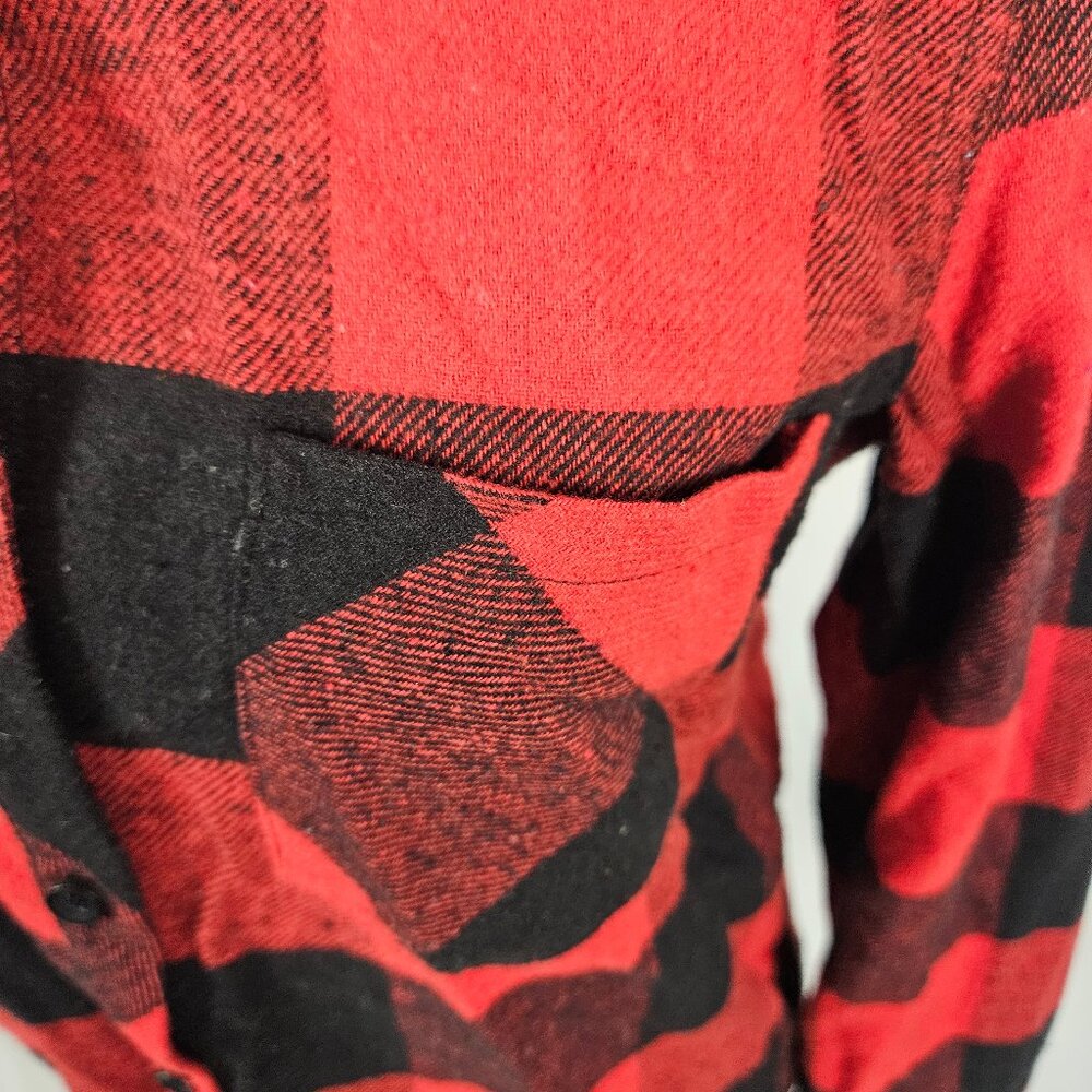 Ci Sono - Size: M - Red Plaid Shirt with Elbow Patches photo 4