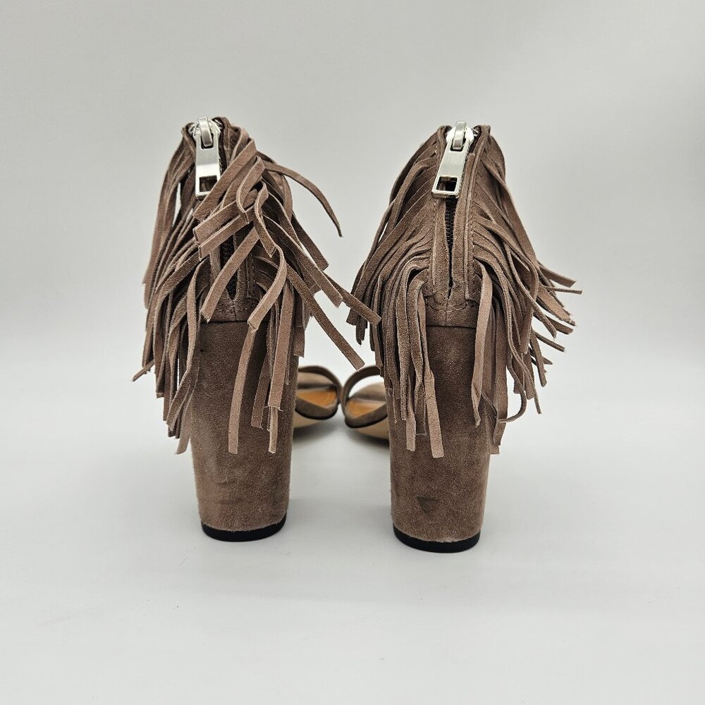 BCBG Suede Heels - Size: 7 - Fringe Sandal Chic photo 3