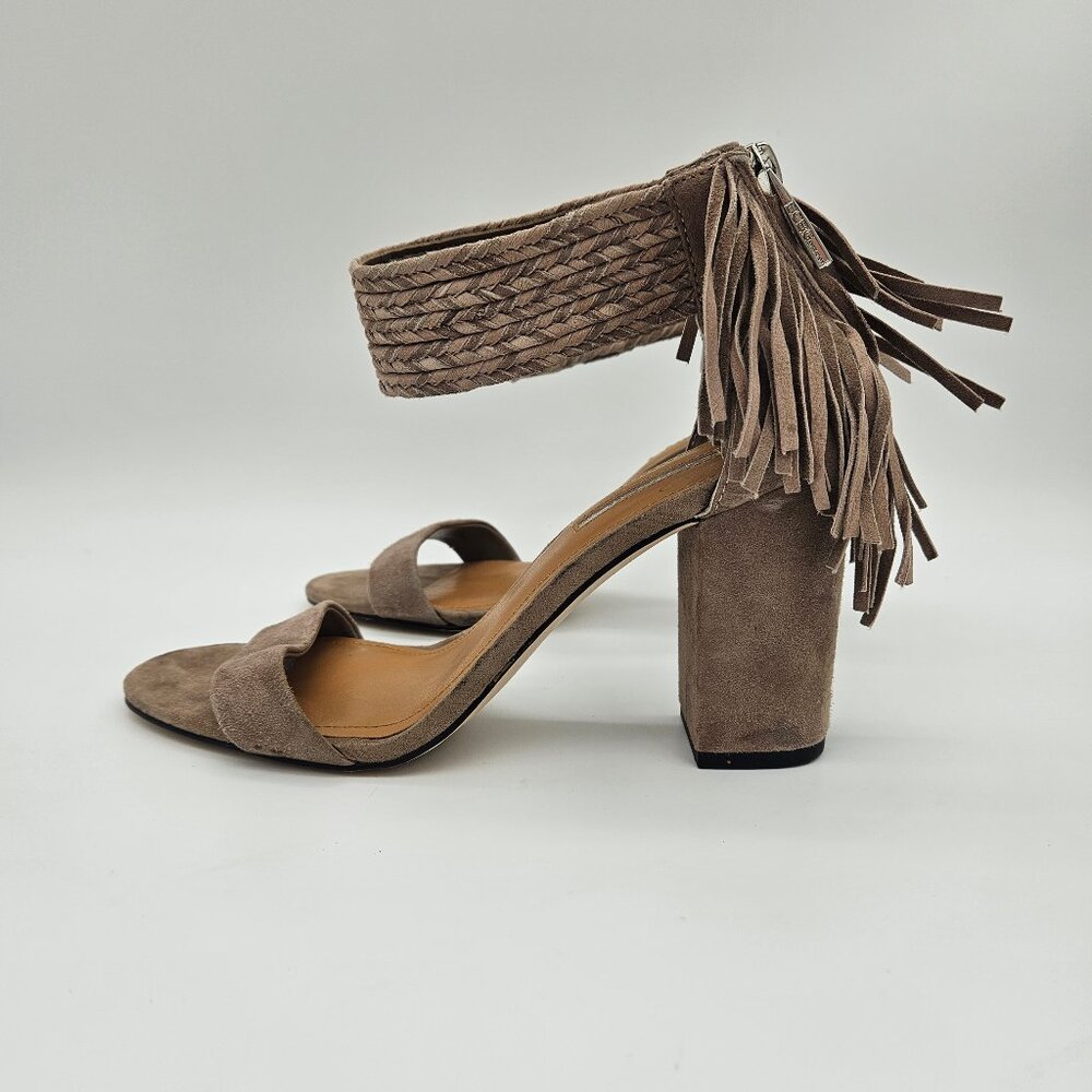 BCBG Suede Heels - Size: 7 - Fringe Sandal Chic photo 4