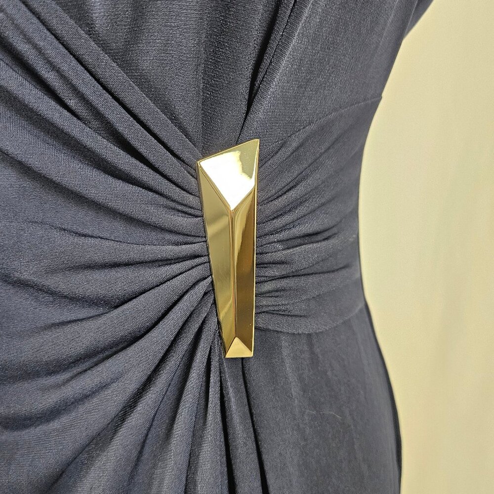 Calvin Klein - Size: 6 - Elegant Navy Dress photo 2