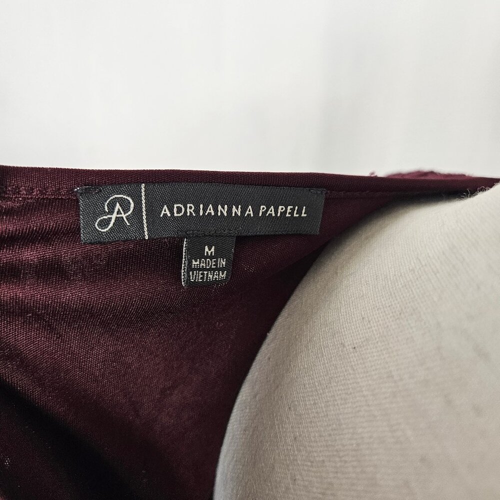 Adrianna Papell - Size: M - Burgundy Lace Top photo 6
