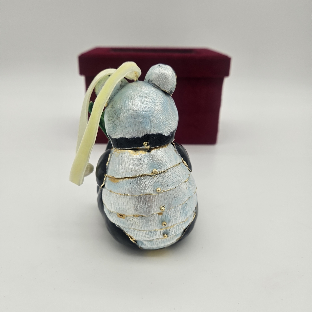 Cloisonne Panda Figurine Ornament photo 3