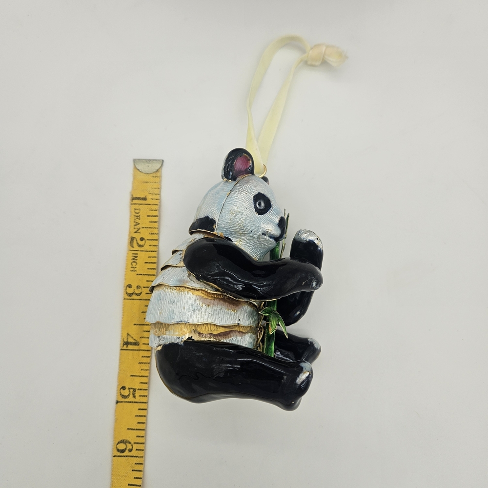 Cloisonne Panda Figurine Ornament photo 4