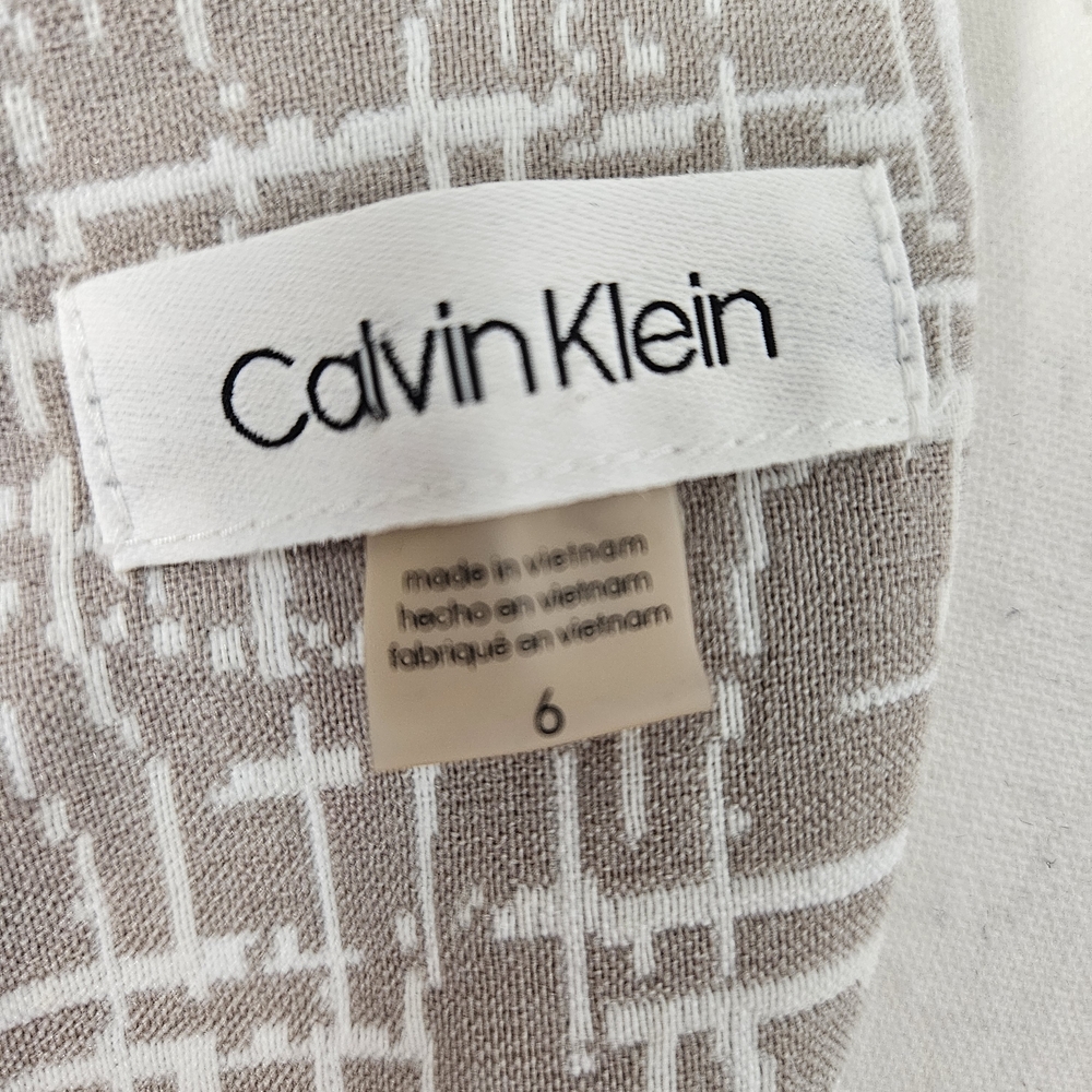Calvin Klein Sleeveless Patterned Dress Size 6 photo 2