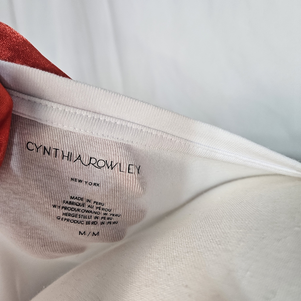 Cynthia Rowley White T-Shirt Getting Hitched Size Medium photo 6