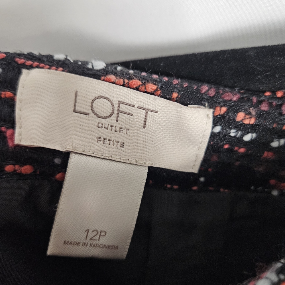 LOFT Tweed Skirt Size 12P photo 2