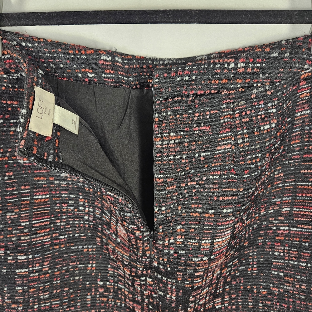 LOFT Tweed Skirt Size 12P photo 5