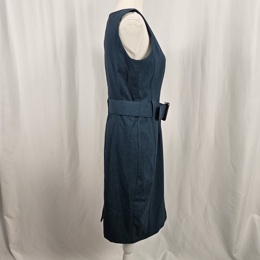 Calvin Klein Teal Belted Midi Dress Size 8 photo 5