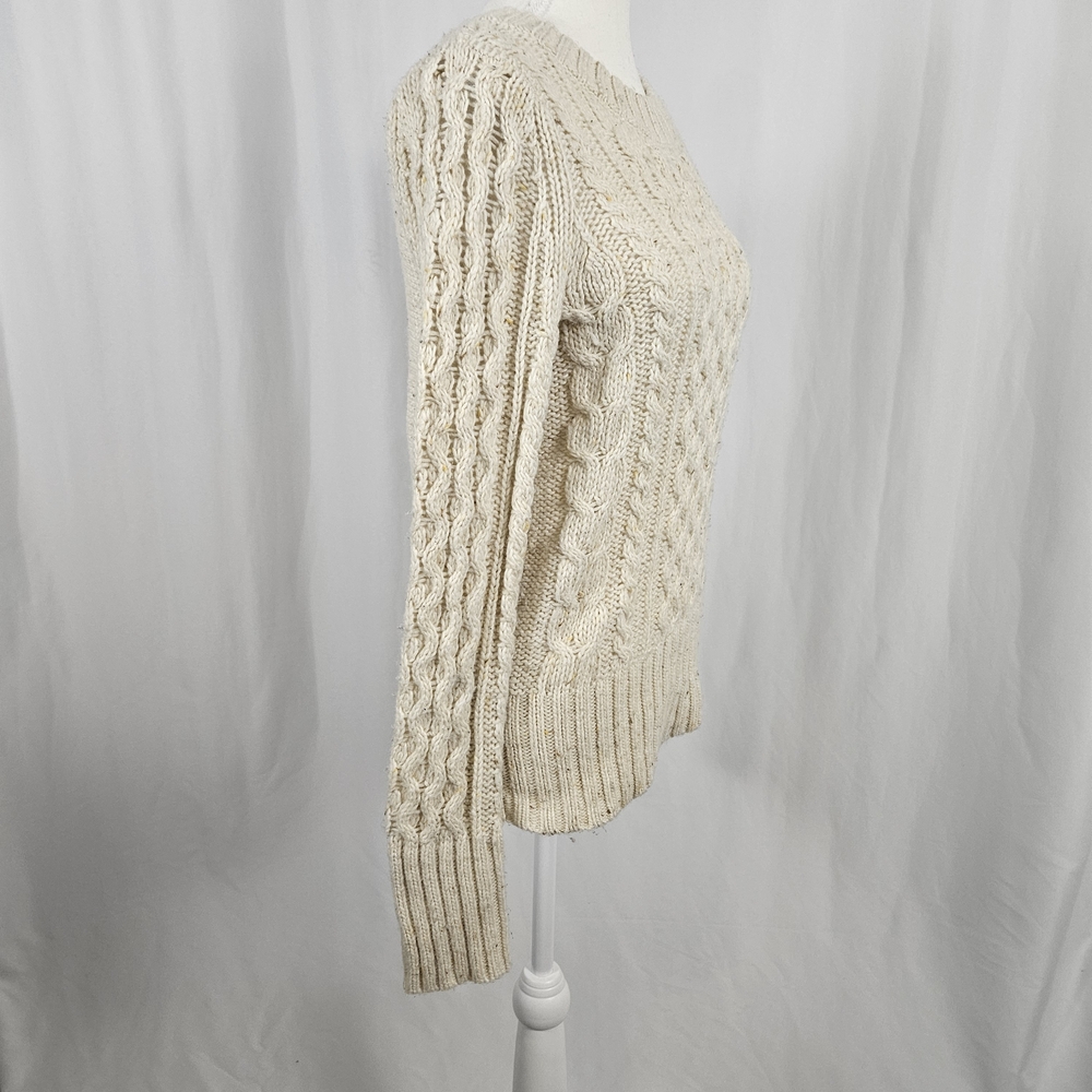 St. John's Bay Cream Cable Knit Sweater photo 3