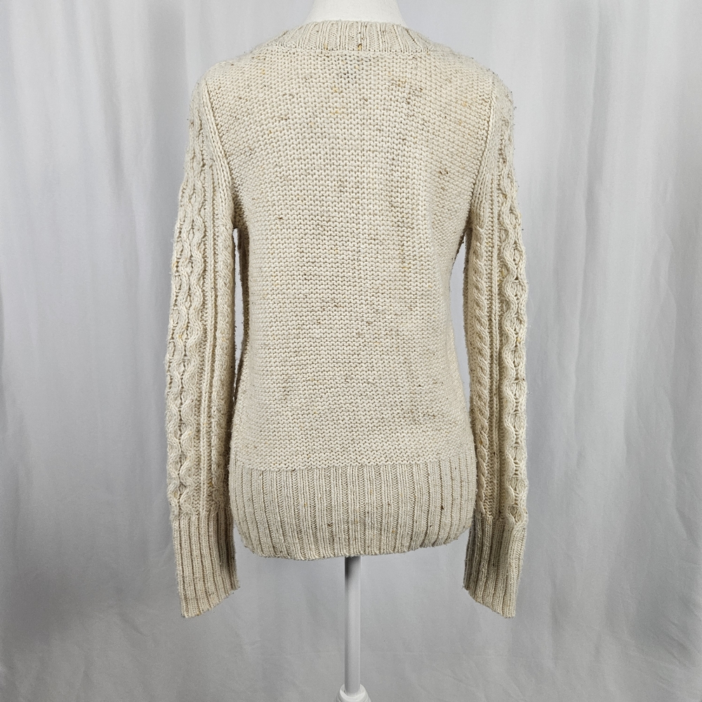St. John's Bay Cream Cable Knit Sweater photo 4