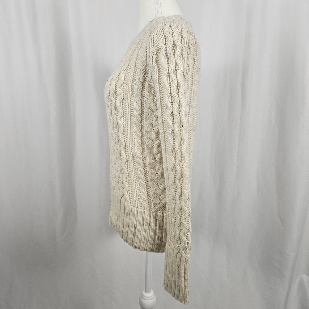 St. John's Bay Cream Cable Knit Sweater photo 5
