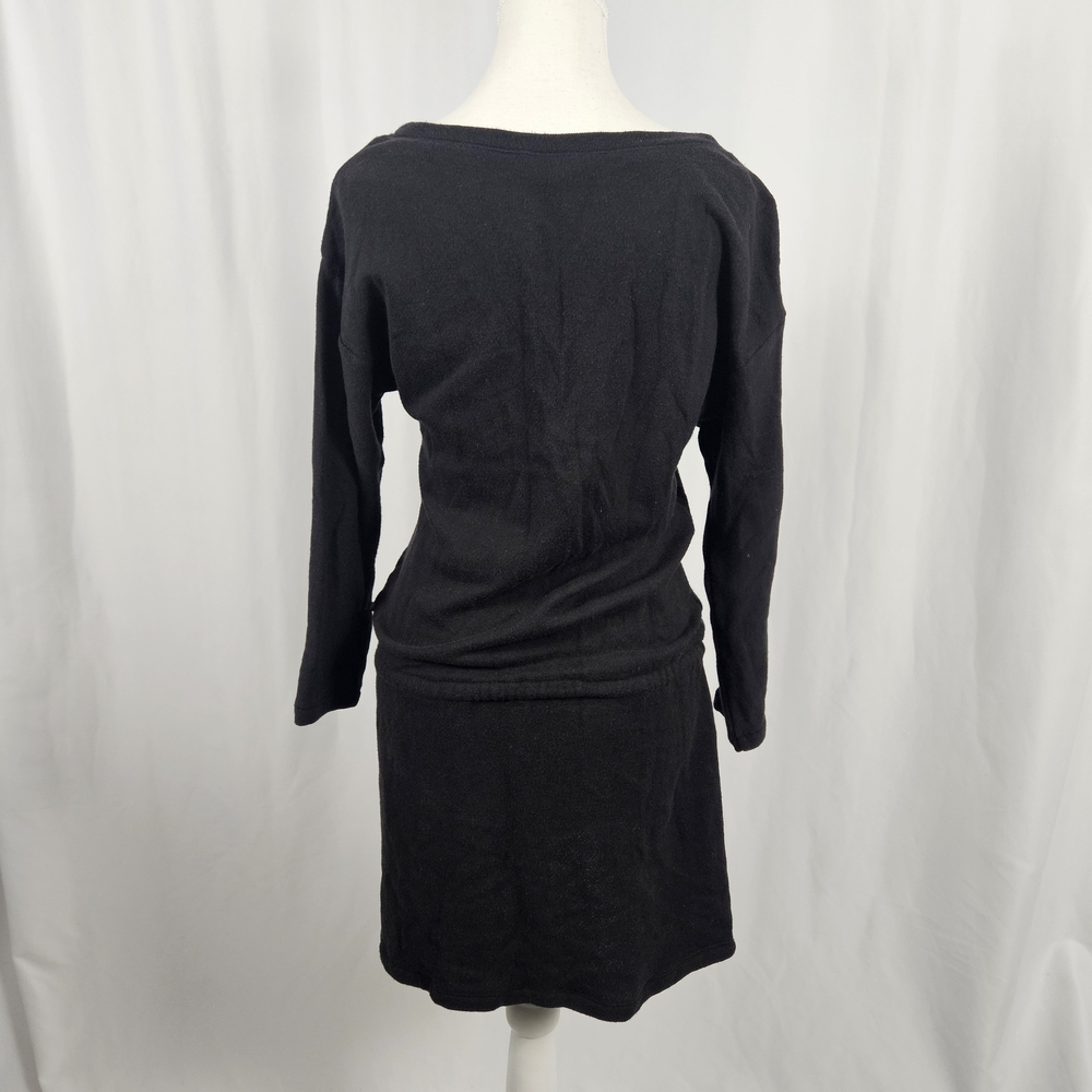 Victoria's Secret Black Long Sleeve Dress with Rope Belt Size Small photo 4
