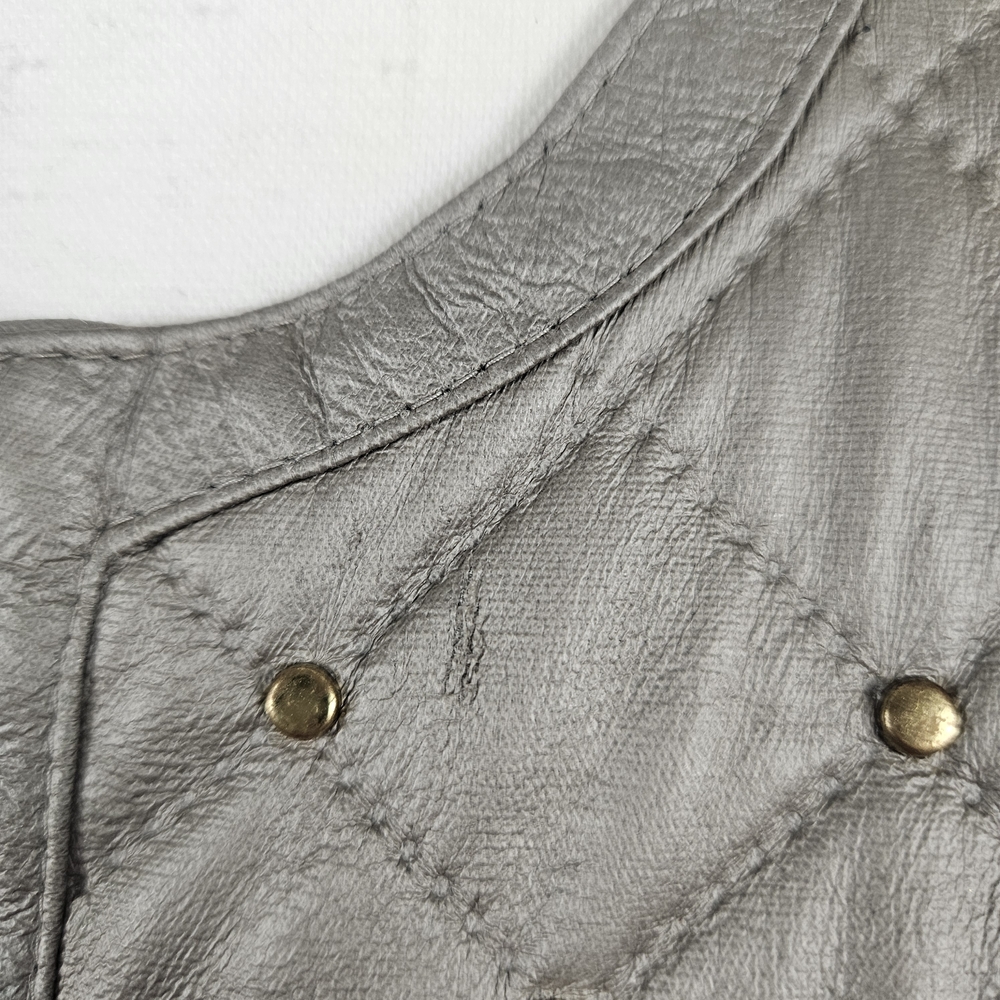 Ellen Tracy Quilted Gray Women's Vest Size Medium photo 6
