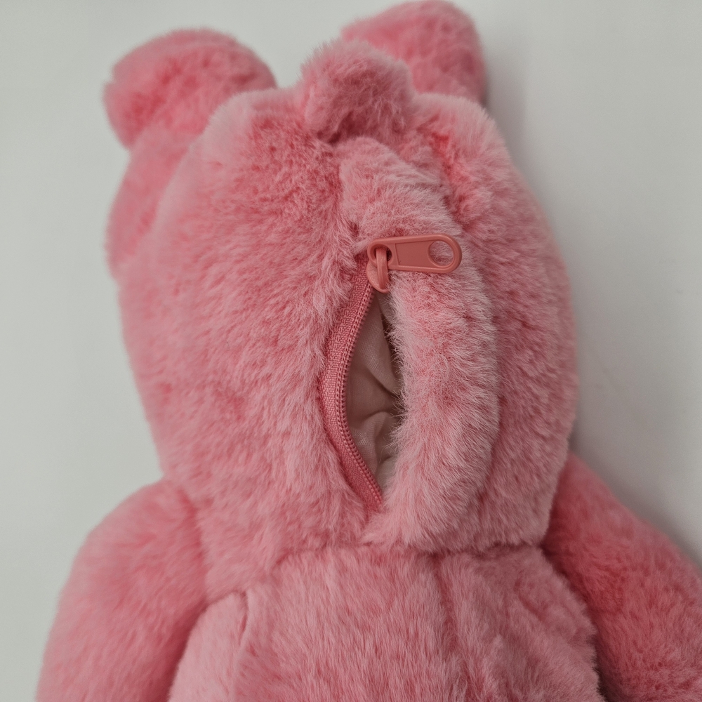 Cute Pink Plush Animal Backpack for Kids photo 3
