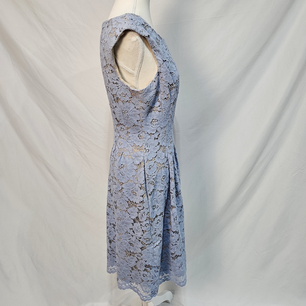 Vince Camuto Sleeveless Lace Dress in Soft Blue Size 8 photo 2