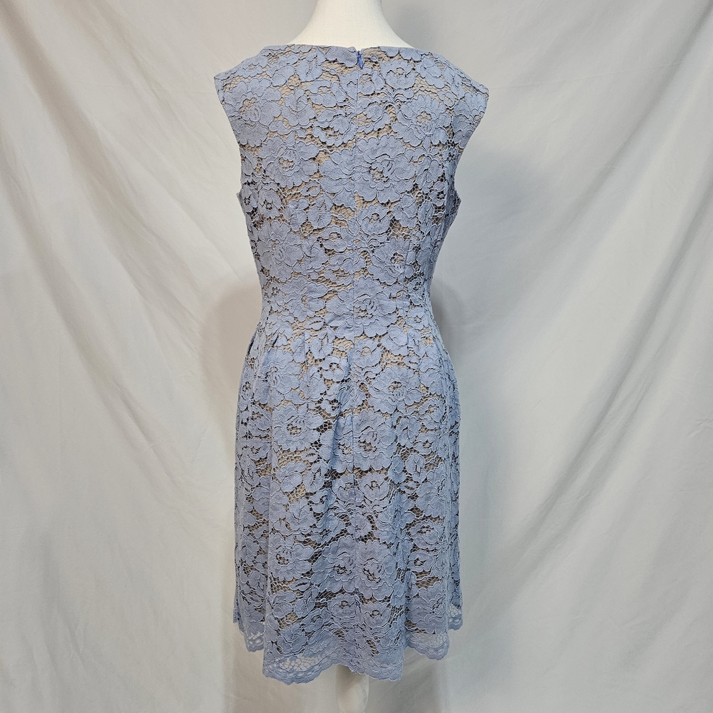 Vince Camuto Sleeveless Lace Dress in Soft Blue Size 8 photo 7