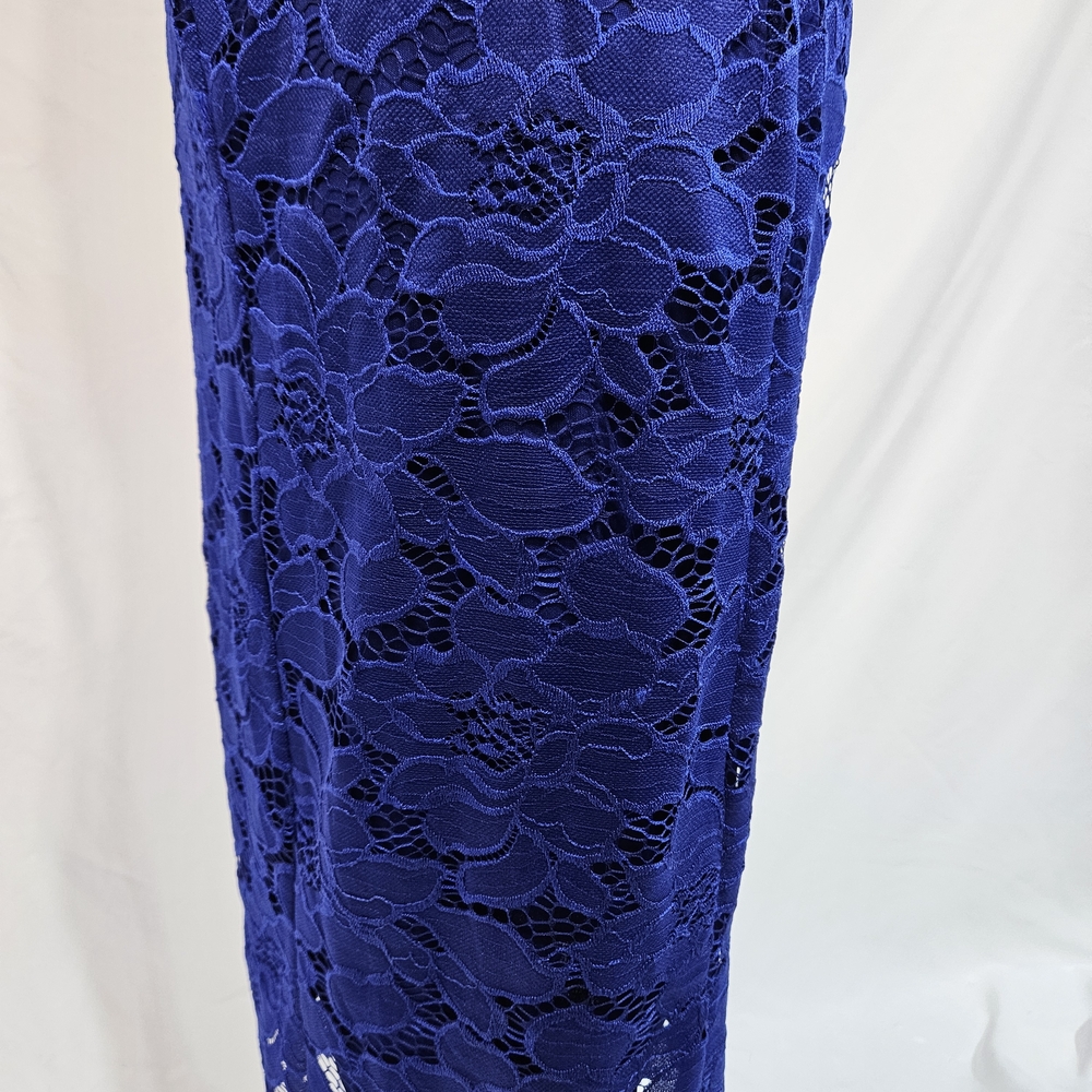 Ronni Nicole Royal Blue Lace Midi Dress photo 8