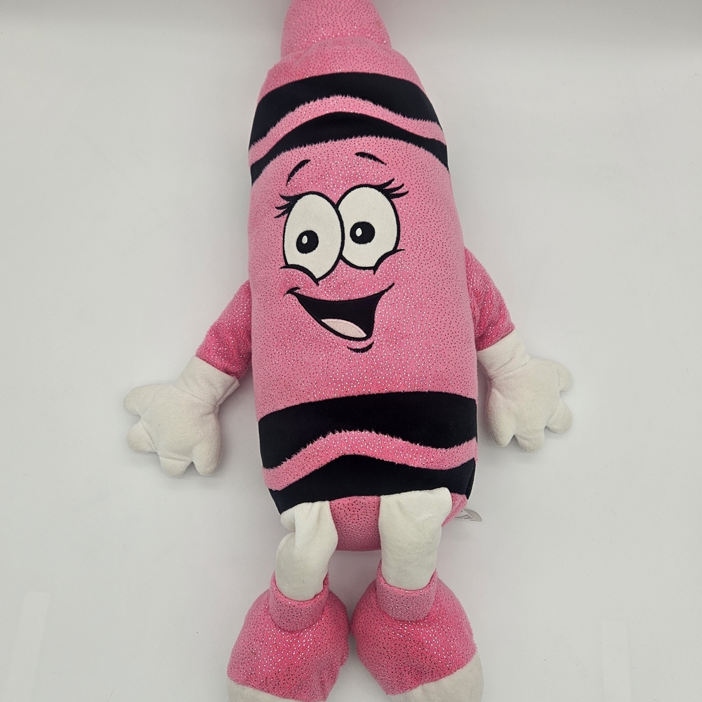 Pink and Black Crayon Plush Toy Razzle Dazzle Rose photo 4