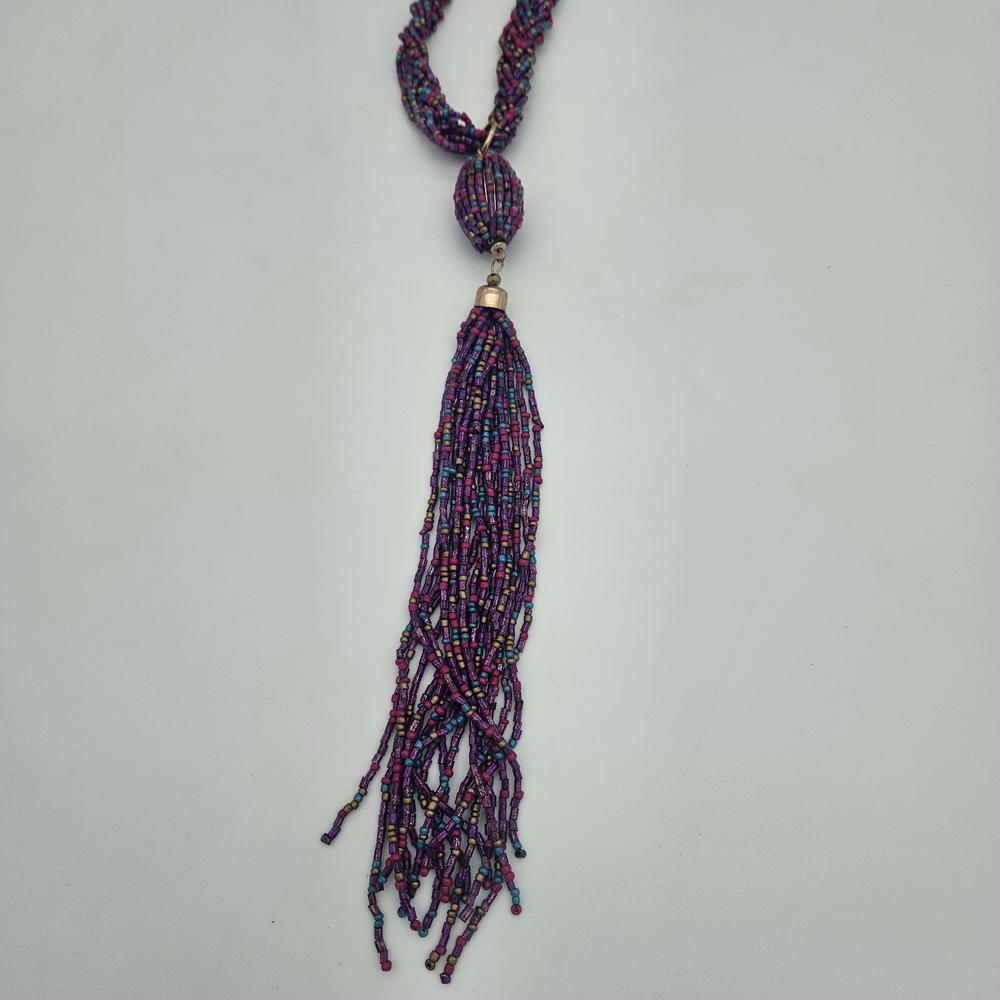 Chic Beaded Necklace with Tassel photo 2