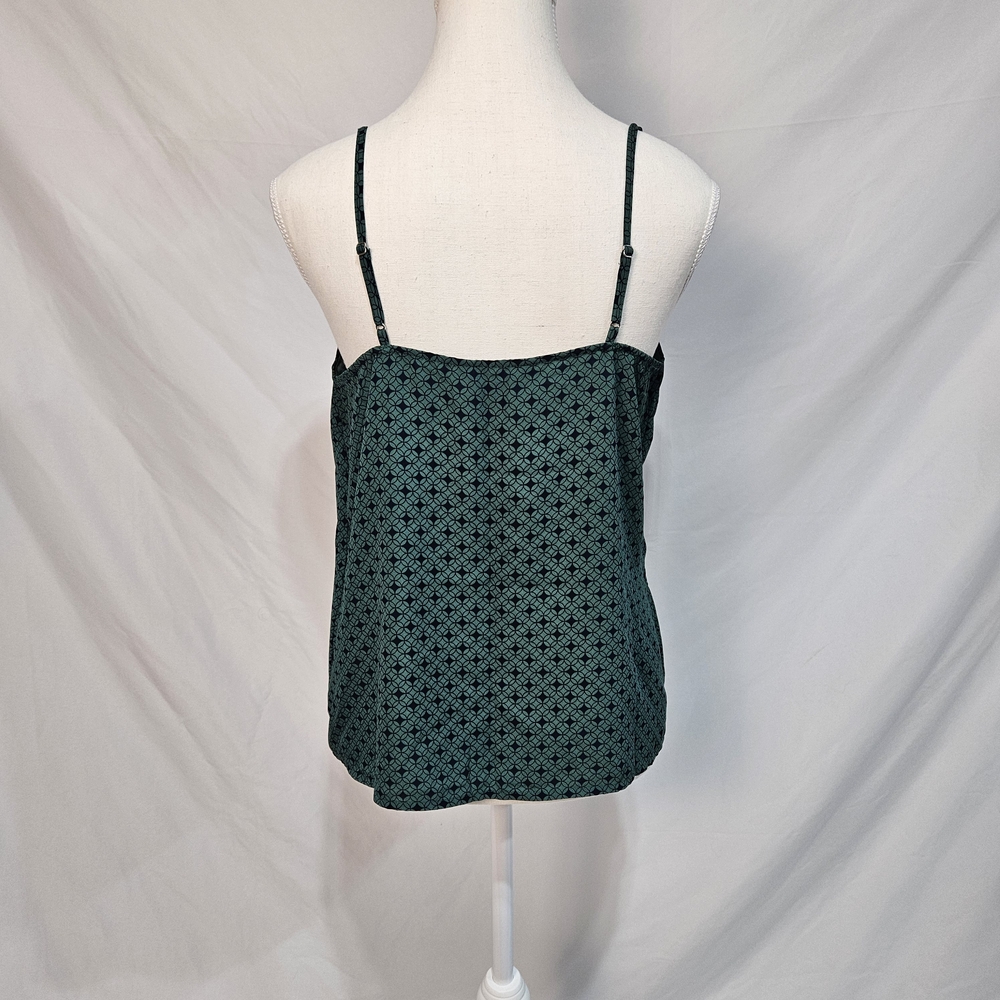 Banana Republic Teal Patterned Camisole Size Small photo 3
