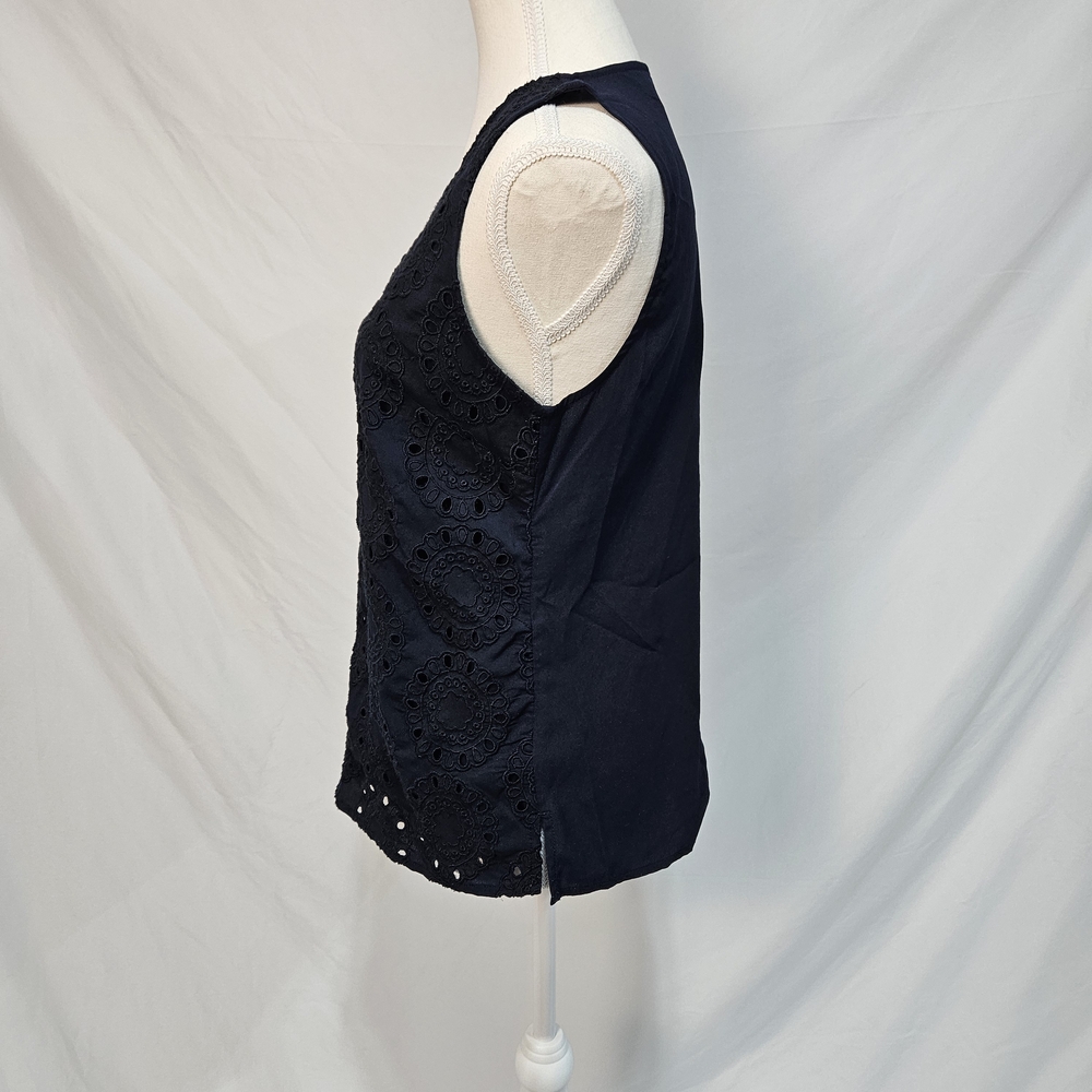 Banana Republic Navy Lace Tank Top photo 2