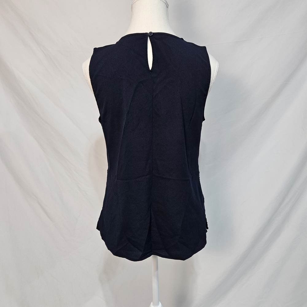 Banana Republic Navy Lace Tank Top photo 3
