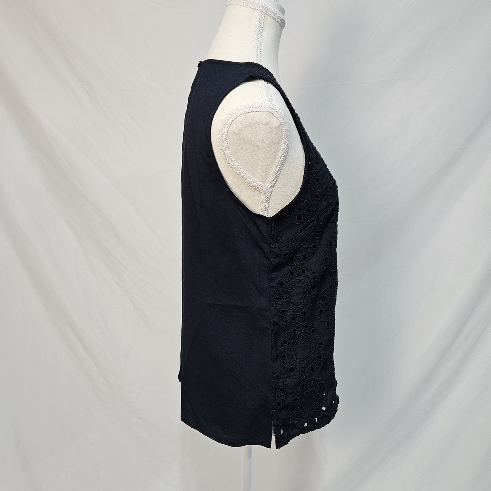 Banana Republic Navy Lace Tank Top photo 4