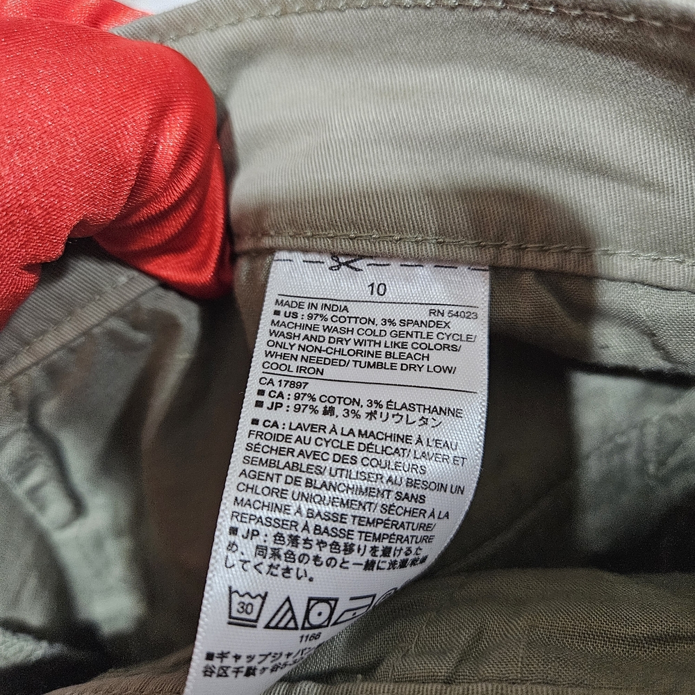 Banana Republic Women's Light Olive Chinos Size 10 photo 4
