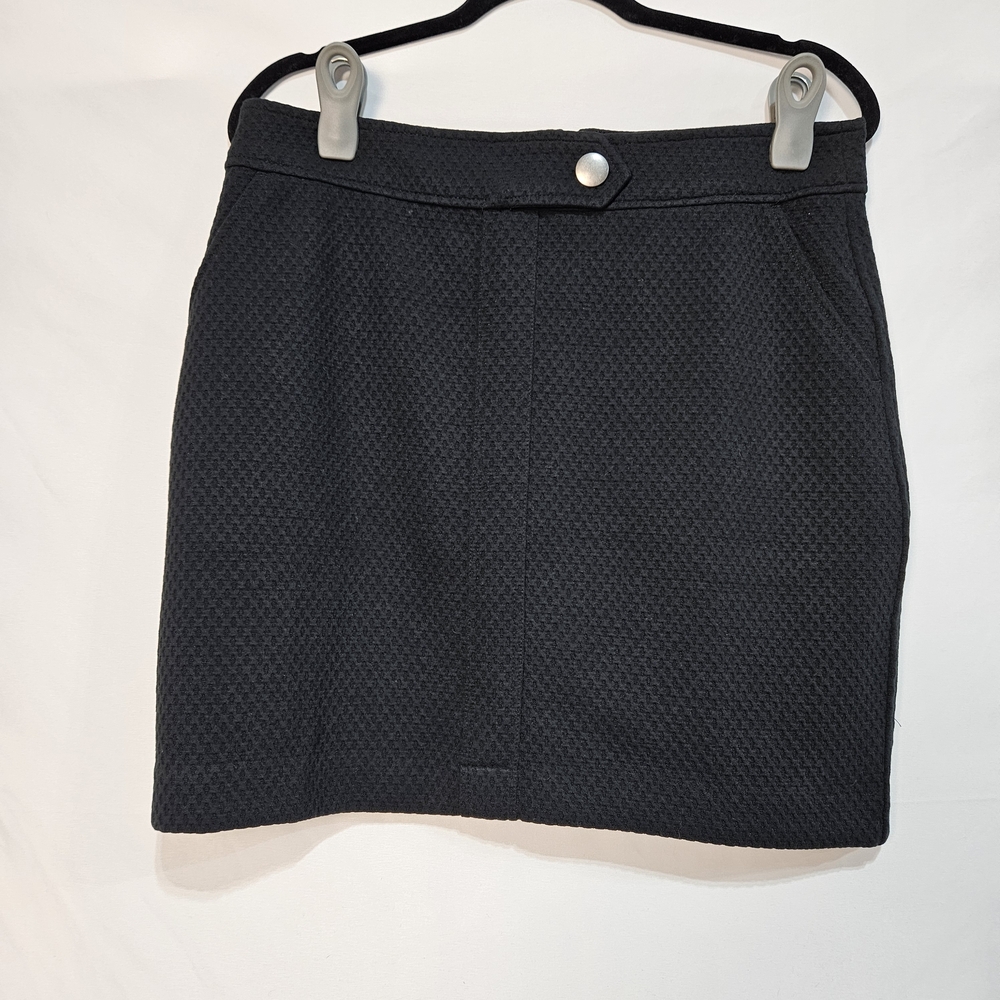 Banana Republic Textured Black Mini Skirt