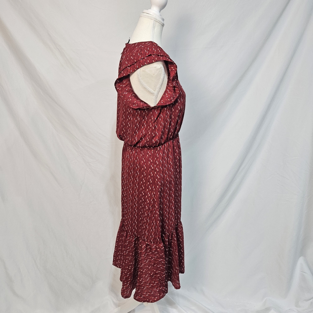 NWT Banana Republic Burgundy Midi Dress Size 6 photo 2