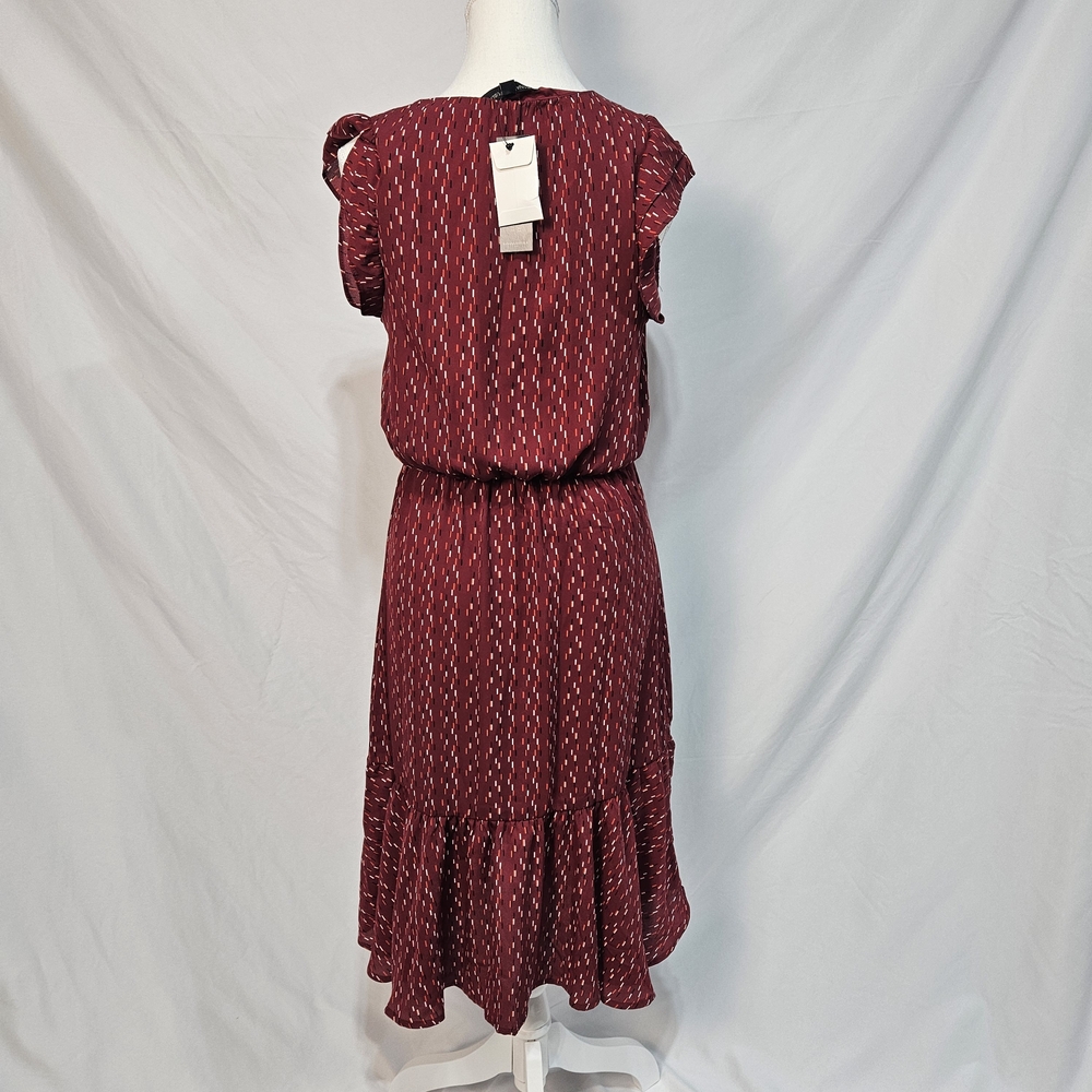 NWT Banana Republic Burgundy Midi Dress Size 6 photo 3