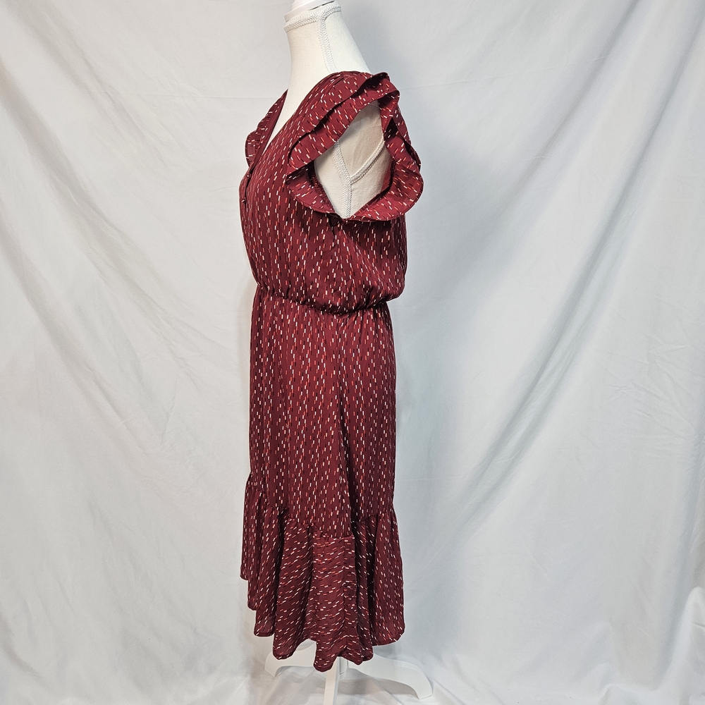 NWT Banana Republic Burgundy Midi Dress Size 6 photo 4