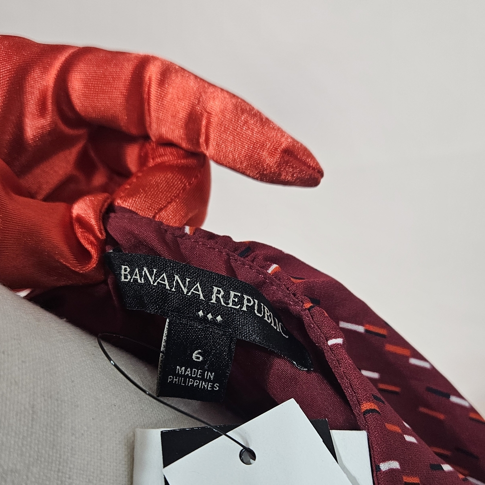NWT Banana Republic Burgundy Midi Dress Size 6 photo 5
