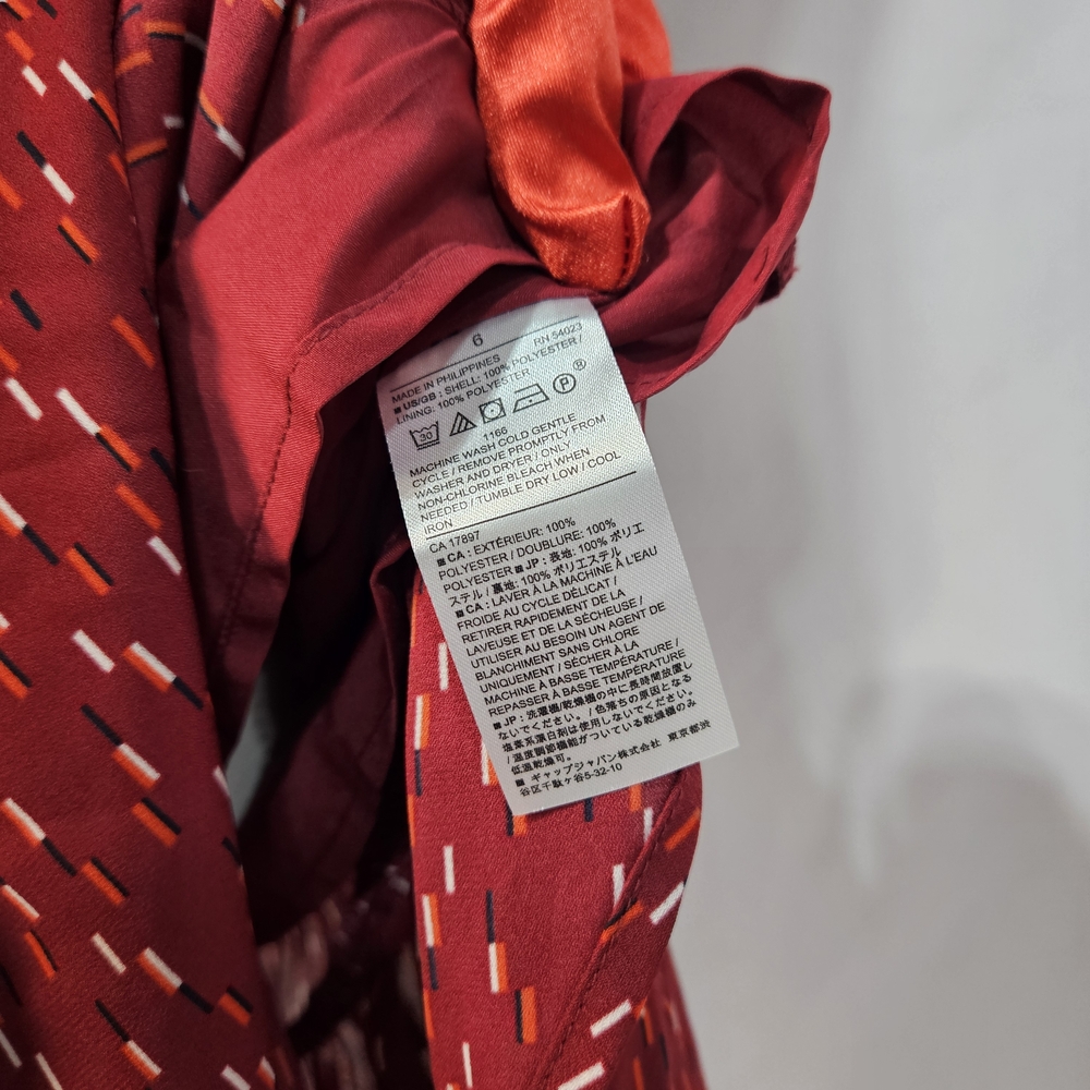 NWT Banana Republic Burgundy Midi Dress Size 6 photo 6