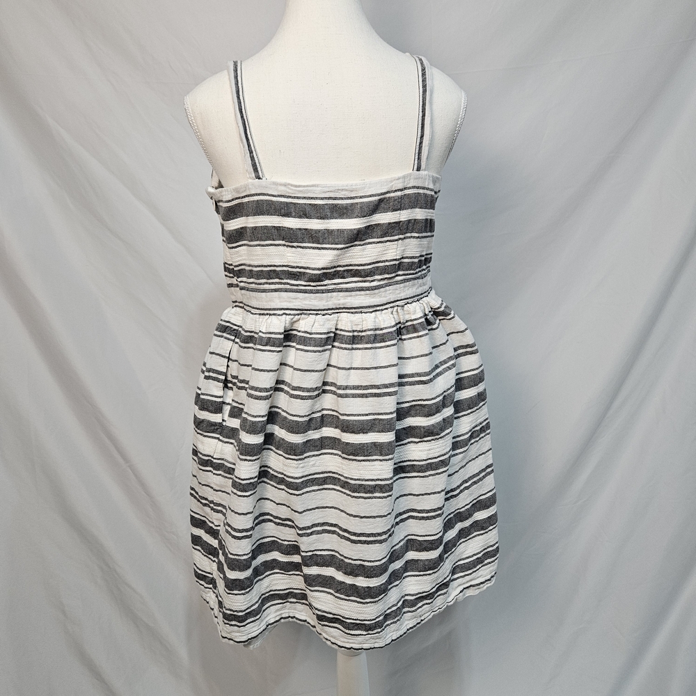 Striped Grey and White Women's Dress Size Medium photo 2
